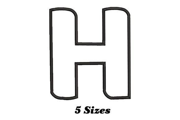A Practical Look at the Alphabet Letter H Outline Embroidery Design