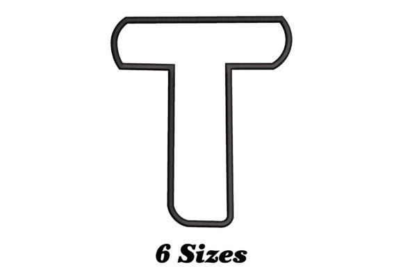 Alphabet Letter T: A Versatile Outline for Seasonal Embroidery