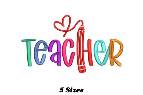 Charming Teacher: A Lively Embroidery Design for Craft Fair Success