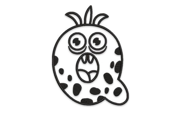 Evaluating the Monster Alphabet Letter Q Embroidery Design for Your Shop