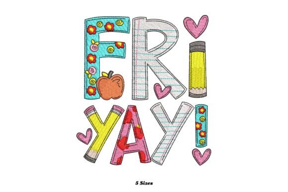 Fri-Yay Funny Happy Friday Teacher: A Boutique Embroidery Review