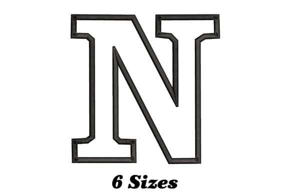 Letter N Outline: A Designer's Review for Personalized Embroidery