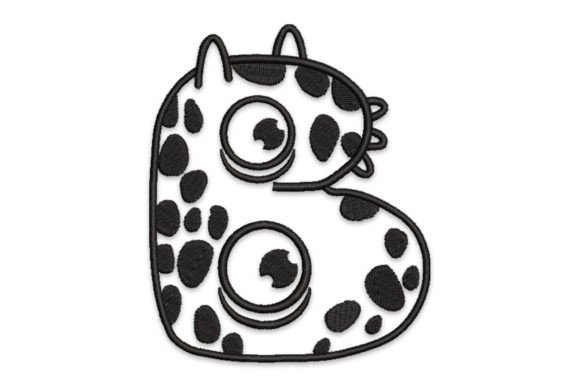 Monster Alphabet Letter B: A Whimsy-Driven Embroidery Design