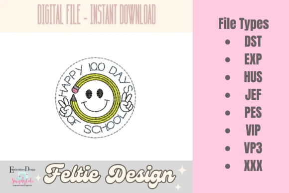 Review: 100 Days of School ITH Felties for Business Merch