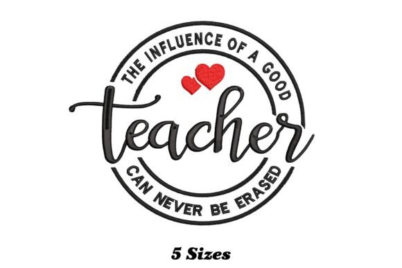 Teacher Can Never Be Erased Embroidery for Boutique Sweatshirts