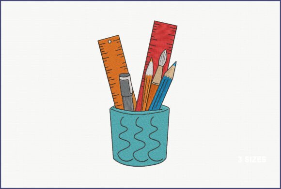 The Whimsical Charm of the Stationery Holder Embroidery Design